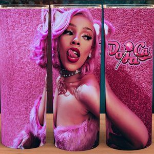 Doja Cat Hot Pinkwith Cat Ears Cup Mug Tumbler 20oz